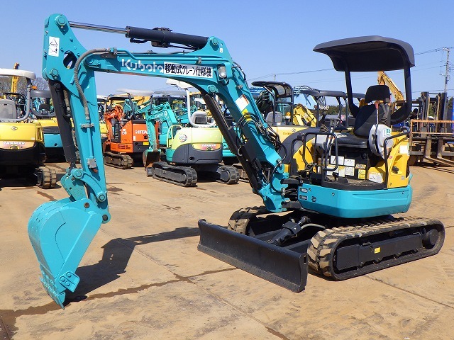 Used Kubota mini excavator at a Japan Machinery Trader equipment yard